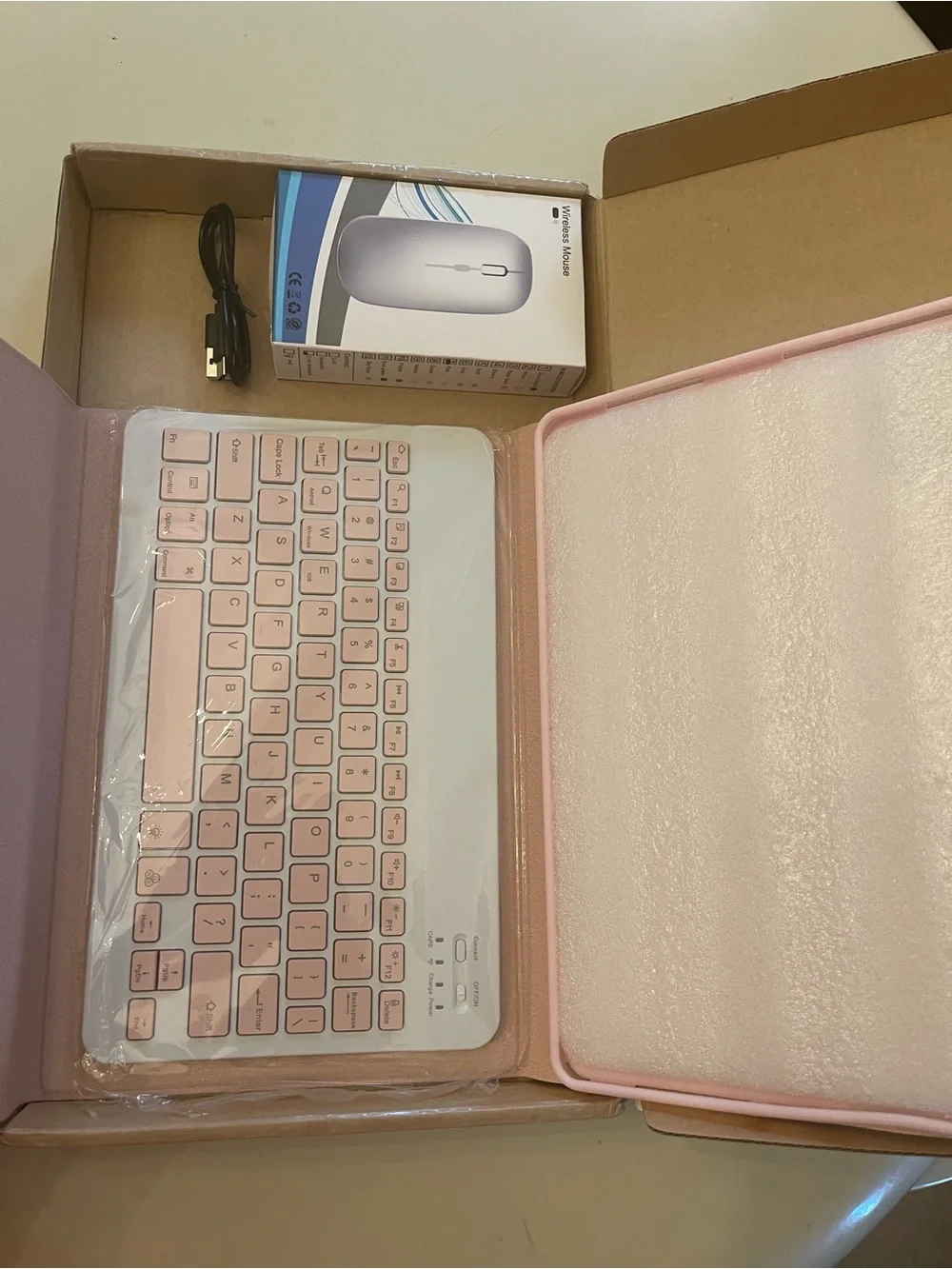 Detachable Keyboard Case with Mouse for Lenovo Idea Tab 11 Inch 2025, “ Pink “